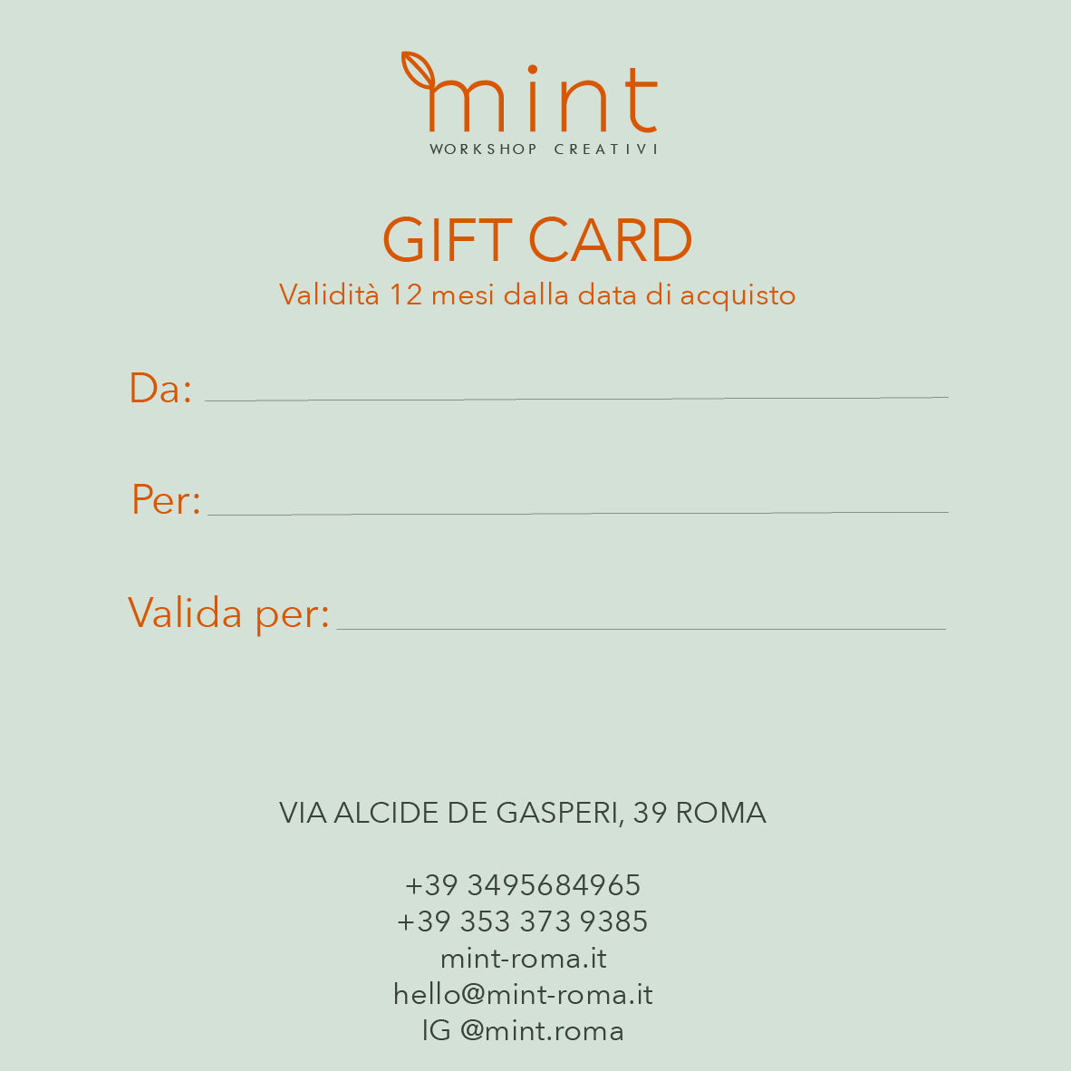 Gift Card - Regala un workshop!